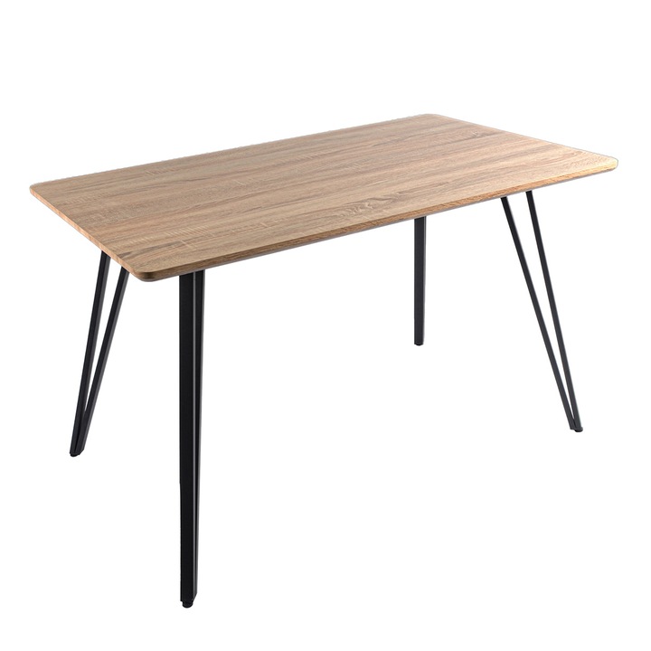 Masa bucatarie, living, blat MDF, Naimeed D9608, Salcam Deschis, 120x70x75cm