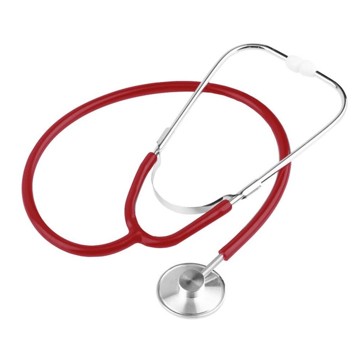 Stetoscop Ruby, Timesco, capsula simpla, otel inoxidabil, 20x10x3 cm, rosu