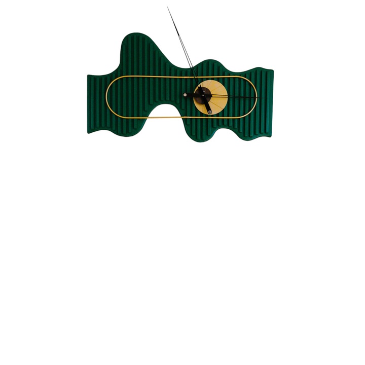 Ceas decorativ Wave Clock, 100 x65 cm