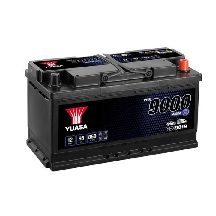 Акумулатор Yuasa, YBX7000, AGM, Start-Stop, 95Ah, 850A, R+