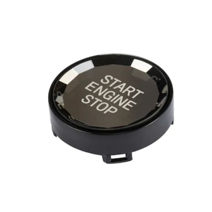 Buton Capac Start Stop Cristal Compatibil cu BMW E90 E91 E60 E70 E71 E82 E84 E87 E92 E93 E61, Negru