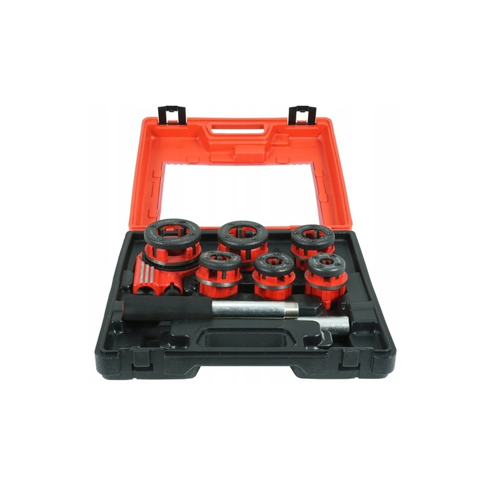 Trusa filetat tevi 1/4", 3/8", 1/2", 3/4", 1", 1-1/4", 6 piese, Verke