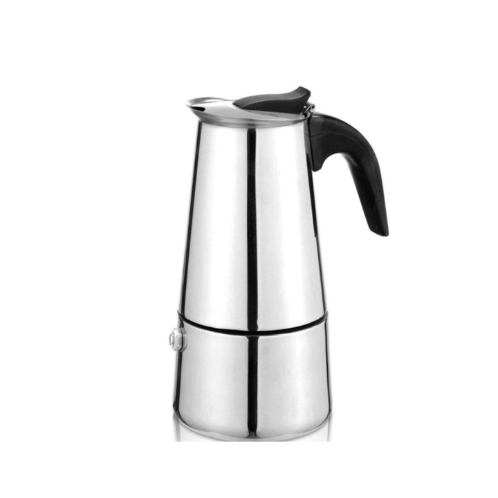 Кубинска кафеварка SAPIR SP 1173 B6, 6 чаши, ~300 мл, Предпазен клапан, Инокс