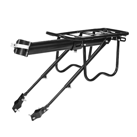 Portbagaj spate pentru bicicleta, cu tija de prindere, din aluminiu, greutate maxima suportata 110kg