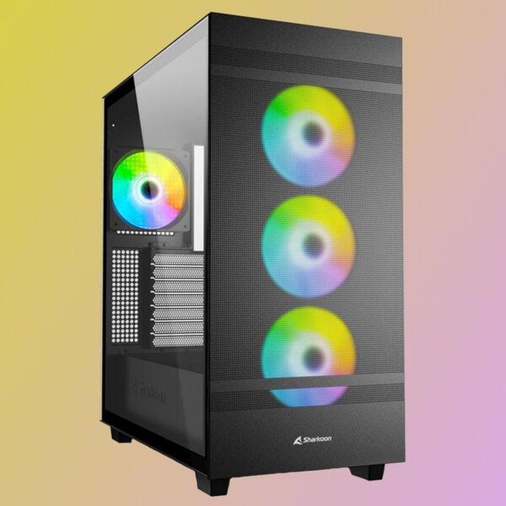 Carcasa Sharkoon C50 BLACK RGB Mid Tower NEGRU