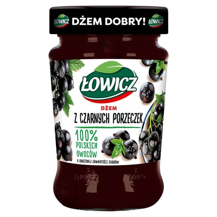 Dulceata de coacaze negre lowicz cu continut redus de zahar 280 g