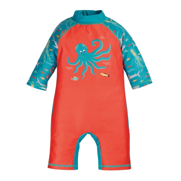 Costum de protectie soare, cu caracatita, multicolor, copii