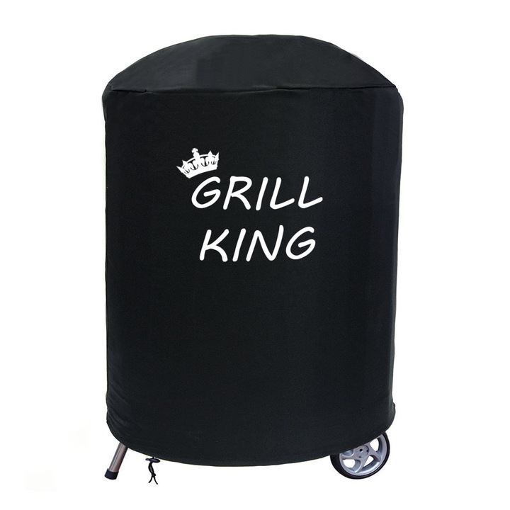 Prémium Kerek Védőhuzat Barbecue-Hoz, Ferocity, Poliészter, Szuper Víz- És Uv-Álló Anyag, Átmérő 59-69 Cm X Magasság 90 Cm, Fekete Szín, Tartósság