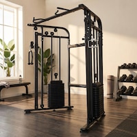 Aparat Multifunctional TECHFIT® CX-8000, Greutate utilizator 120 Kg, Bloc greutati 150 Kg (2 x 75), Franghie triceps