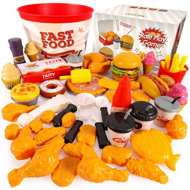 Set de joaca Fast Food, Multicolor