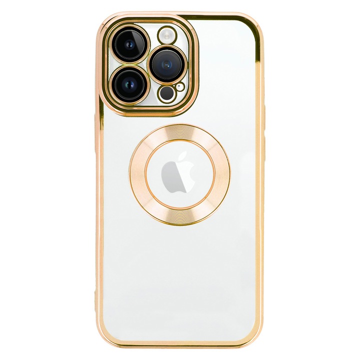 Протектор, съвместим с Apple iPhone 12 Pro Max, защита на обектива, цвят LensProtect Electroplate, метални акценти, пълно покритие, повдигнати ръбове, удобен, тънък, прозрачен/златен