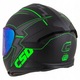 Casca, Cassida Integral GT 2.1 FLASH, S (55-56 cm), negru mat/verde fluorescent, + sticla verde "fibra de sticla"