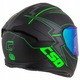 Casca, Cassida Integral GT 2.1 FLASH, S (55-56 cm), negru mat/verde fluorescent, + sticla verde "fibra de sticla"