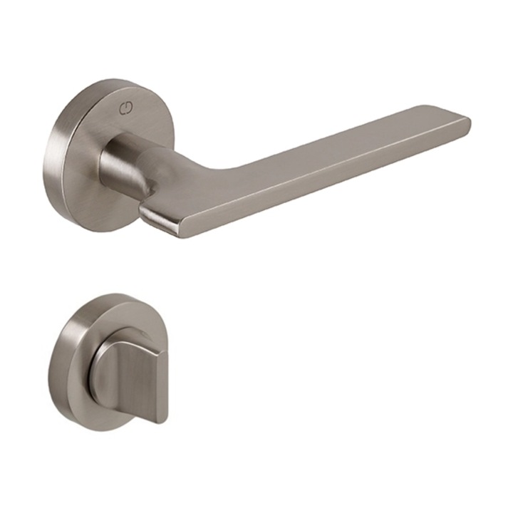 Set maner usa baie Mira, cu rozeta rotunda, finisaj nichel satin CB