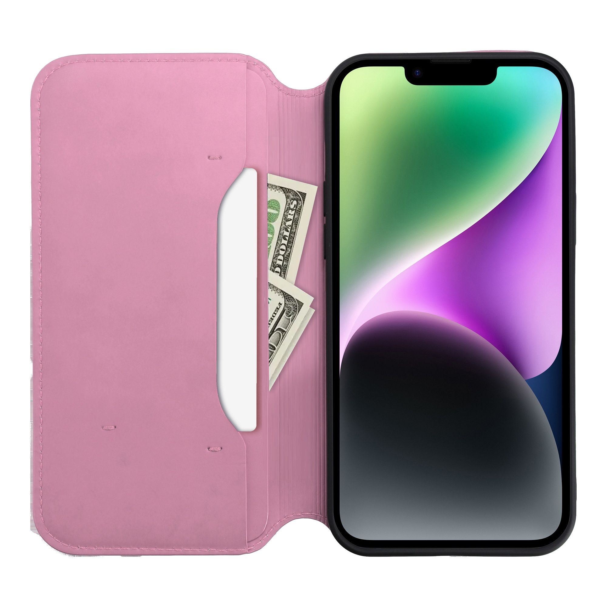 Husa pentru Samsung Galaxy A55 5G Daden Tip carte, Dual Pocket, Suport card, Functie de Stand si Inchidere Magnetica, Protectie Sporita, Roz