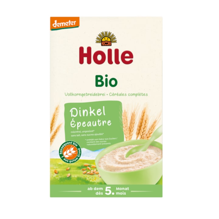 Cereale pentru bebelusi Holle, Orkisz integral, fara zahar adaugat, Bio Demeter, de la 5 luni, 250g