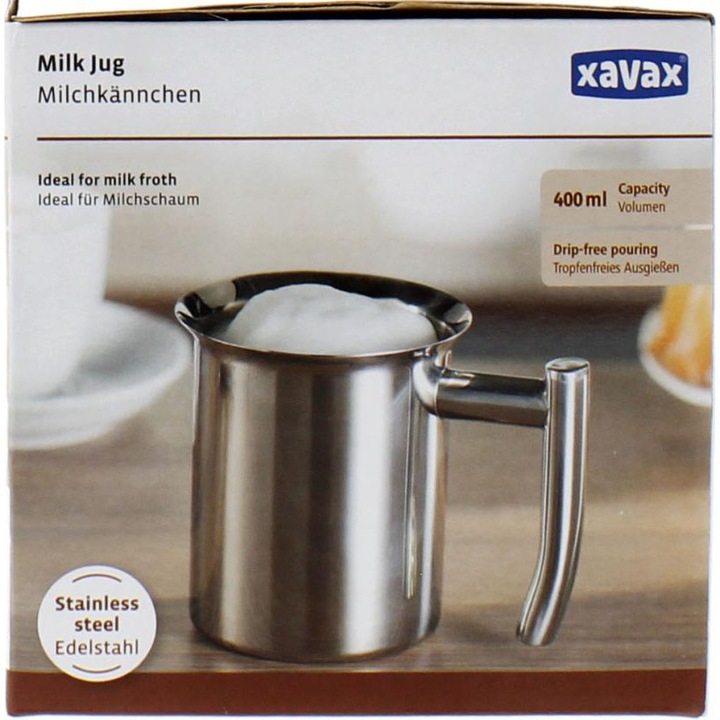 Ibric lapte Xavax, inox, 400ml