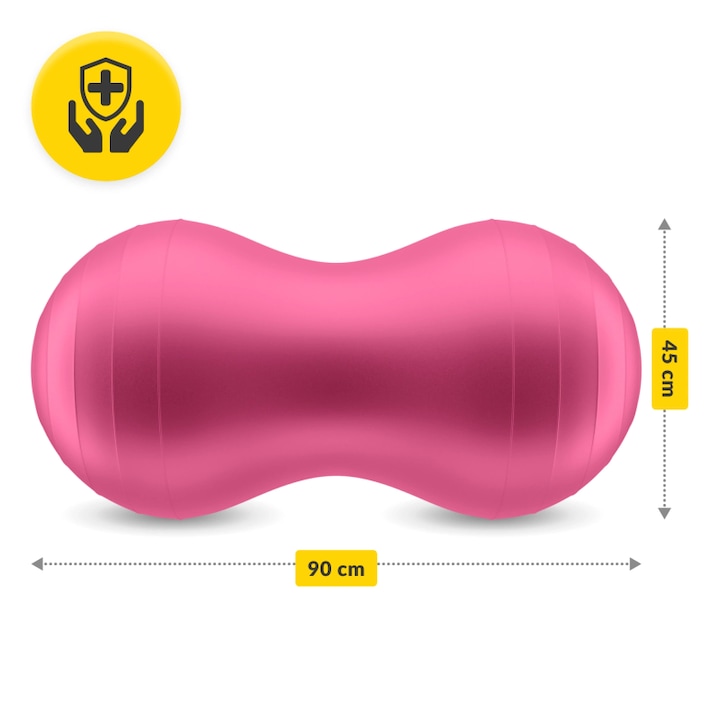 Minge Roz Minge de gimnastica, 4FIZJO, Peanut air ball, material de inalta ...