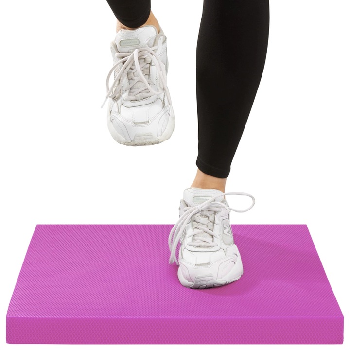 Balance Pad, 4FIZJO, 49 × 38.5 × 5.8 cm, Termoplasztikus hab TPE, Lila