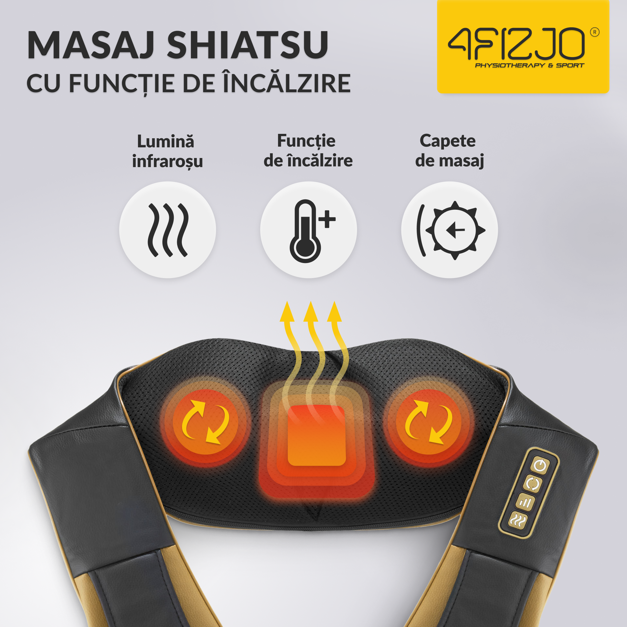 STYLE 【SHIATSU】 Aparat Profesional pentru Masaj Shiatsu 4FIZJO cu 8 Puncte de