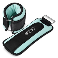 Greutati de mana/picior pentru incheietura mainii, pentru exercitii de gimnastica, pentru antrenamentul picioarelor si bratelor, pentru intarirea muschilor, 4FIZJO, 2x0,5 kg, Verde