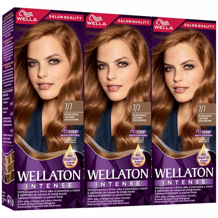 Пакет: 3 x Wellaton Intense 7/7, Средно кестеняво русо - eMAG.bg