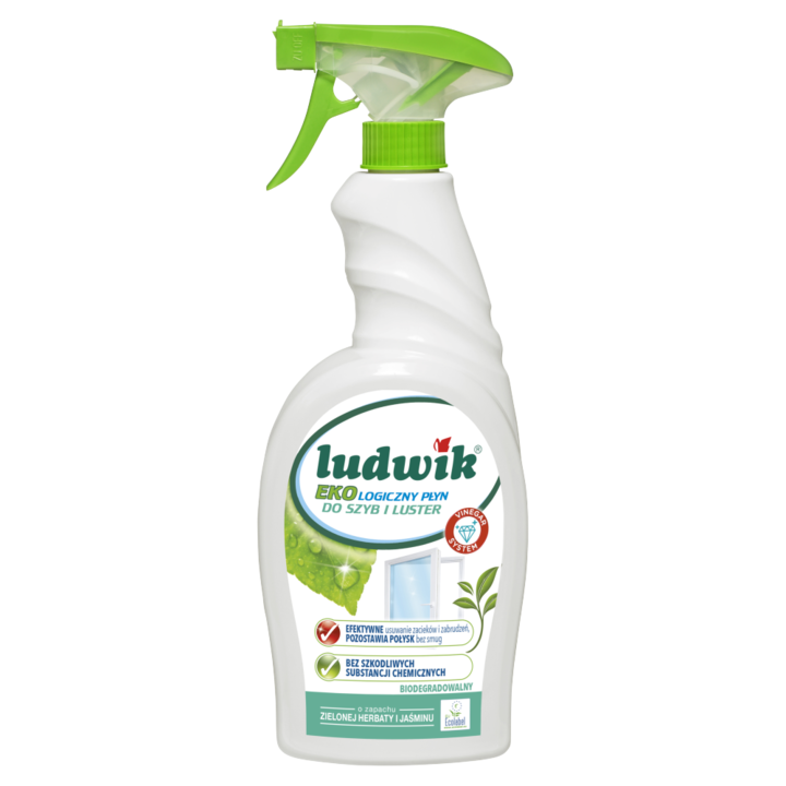 Spray ablakok és tükrök tisztítására, Ludwik, Zöld tea és jázmin, 750 ml