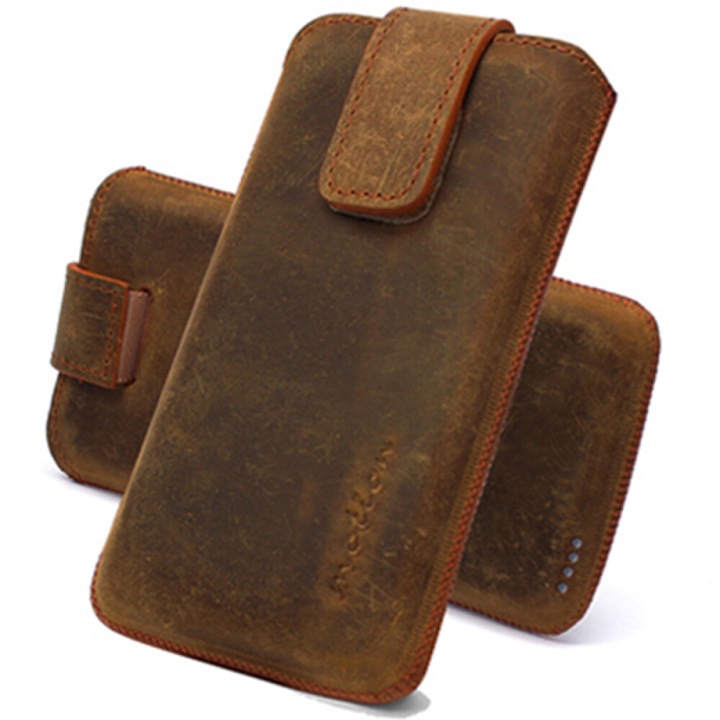 Husa din piele pentru HTC One M9 - Tabac L1414