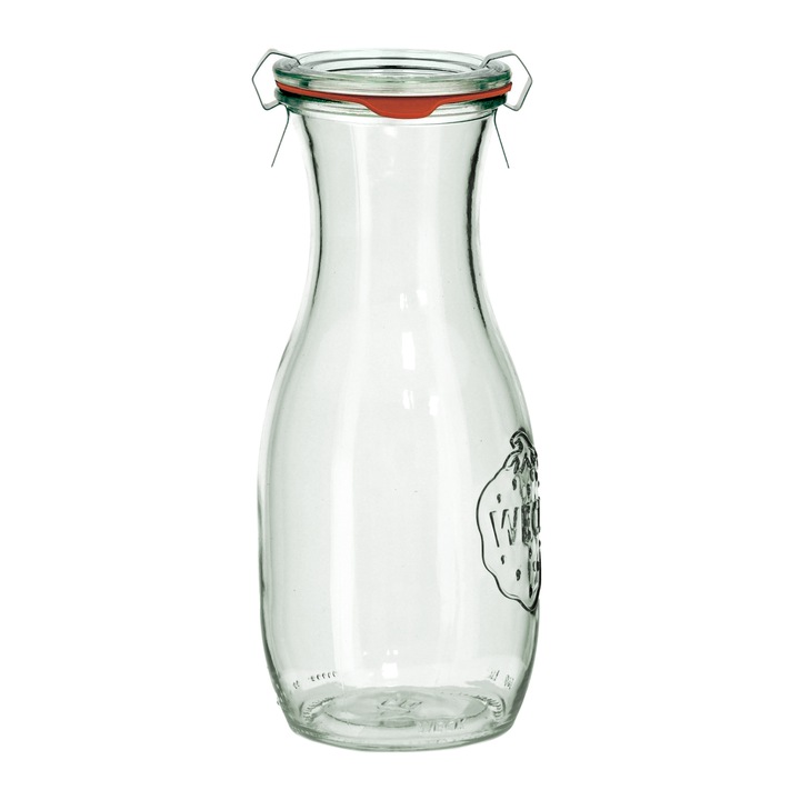 Set 6 carafe, Weck, Sticla, 530 ml, Transparent