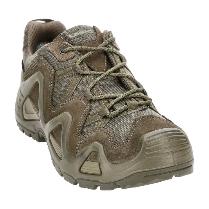 Pantofi barbati, Lowa, Zephyr GTX Low TaskForce, verde inchis, piele naturala velur, Verde inchis