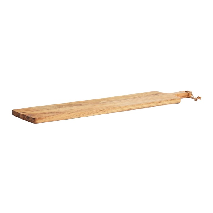 Buscot prémium tálalótálca, Vinga of Sweden, teak fa, fogantyú, könnyen tisztítható, hosszú, barna