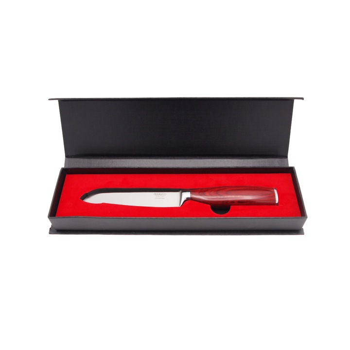 Cutit profesional pentru fructe, din otel german, Mikov, Ruby, 406-ND-11/Fruit, lama de 11 cm, in cutie cadou