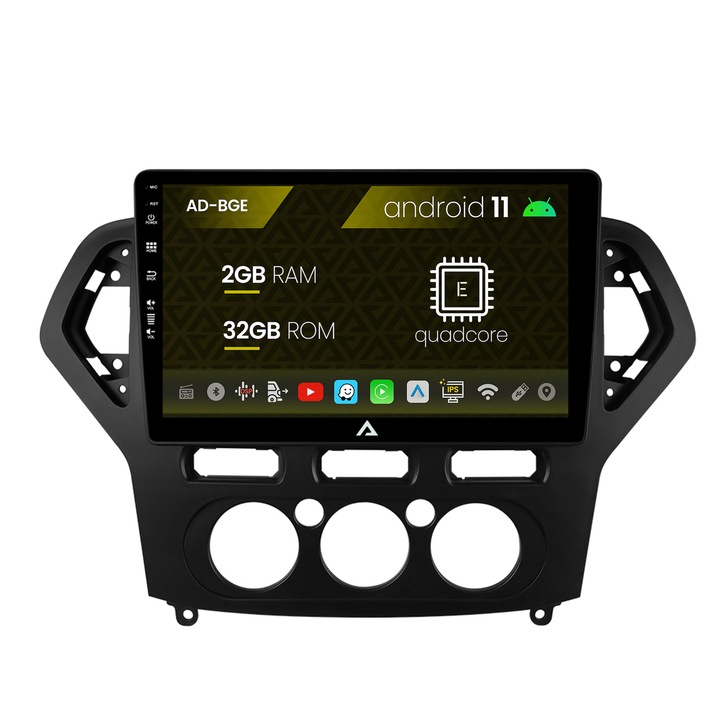 Navigáció Autodrop Ford Mondeo (2007-2010) klímakézikönyv, Android 11, E-Quadcore, 2GB RAM, 32GB ROM, 9 hüvelyk - AD-BGE9002, AD-BGRKIT126