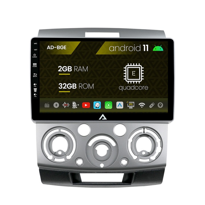Navigációs autodrop Ford Ranger, Mazda BT50 (2007-2012), Android 11, E-Quadcore, 2GB RAM, 32GB ROM, 9 hüvelyk - AD-BGE9002, AD-BGRKIT136