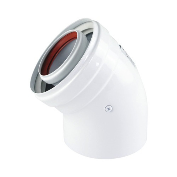 Cot Coaxial 45° 60/100 Pentru Centrale Termice Conventionale