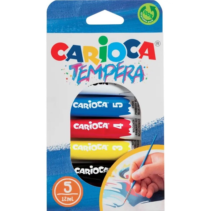 Carioca 1400132 Tubusos tempera készlet 5x12ml - Carioca