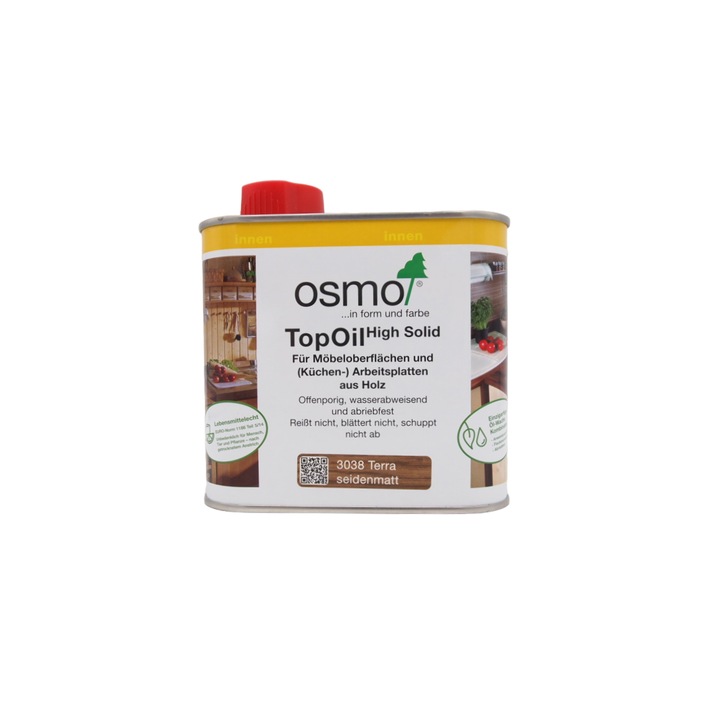 Ulei de interior pentru mobilier din lemn, Osmo, TopOil, terra, semi-mat, 0,5 L