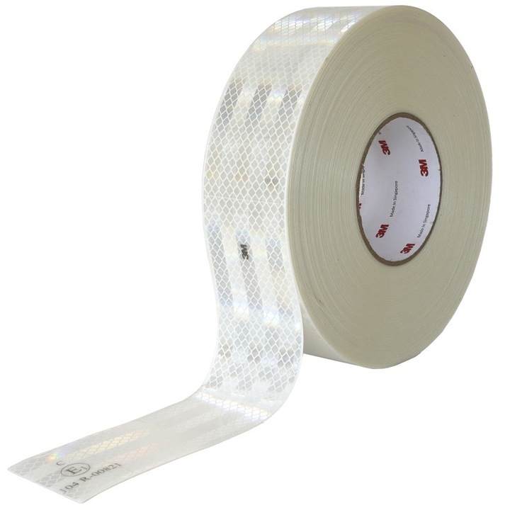 Banda reflectorizanta Mega Drive, alb, 53.5 mm x 50 metri