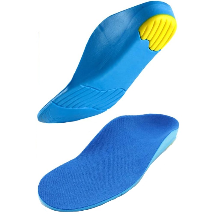 Set 2 Branturi cu Gel Active, NUODWELL, Design cu calcai in forma de U, suport pentru arc, respirabil, absorbant transpiratia si anti-miros, cu foaie anti-alunecare, potrivit pentru diferite tipuri de pantofi, 40-42, albastru