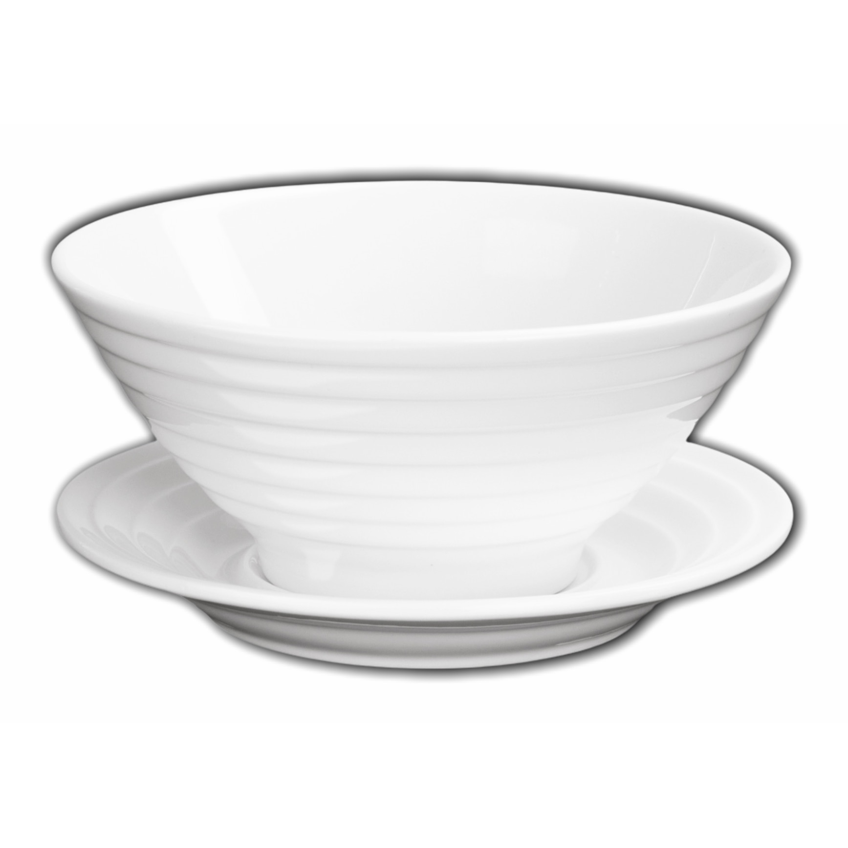 WILMAX Set de 2 boluri de porțelan zgarieturi vesela alb, 545 ml
