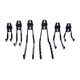 Set 2 bucati Suport cu carlig pentru garaj, TMY, HK03C, Greutate maxima suportata 25 kg Negru