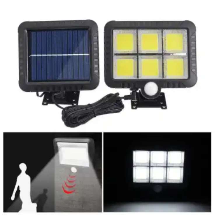 Luce Solare Esterno Con Sensore Movimento - 100 LED, IP65, 3 Modalità, Per Giardino - Foto 10