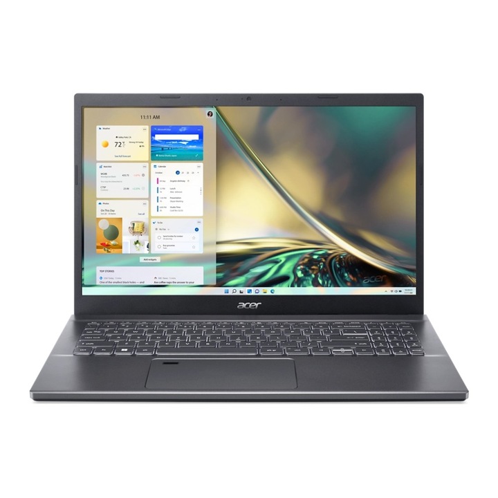 Acer Aspire A515-57-564T, 15.6" FullHD IPS laptop, Intel Core i5-12450H, 16GB, 512GB SSD, Intel UHD Graphics, EFI Shell, Magyar billentyűzet, Fekete