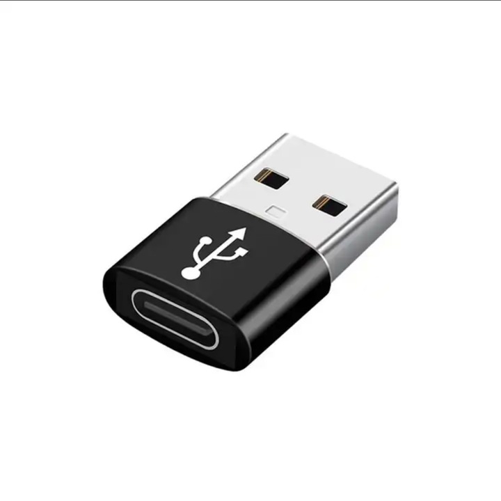 Adaptor USB 3.0 USB C mama la USB A tata OTG, Viteza 5 Gbps, Alimentare si Transfer Date, Negru