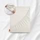 Cearsaf de pat cu elastic pentru saltea 80x200 cm ecru, Softimi, inaltime maxima 25 cm, 100% bumbac jerseu, 140g/m2, gros, cearceaf