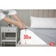 Cearsaf de pat cu elastic groasa saltea 160x200 cm gri, Softimi, inaltime maxima 30 cm, 100% bumbac jerseu, 140g/m2, gros, cearceaf