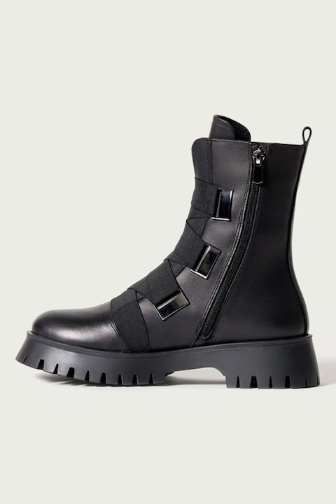 ALURA, Bocanci de piele, Negru, 38