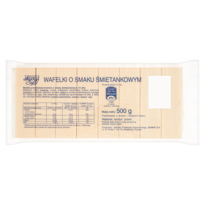 Wadowice Skawa ostya krémes töltelékkel, 500 g