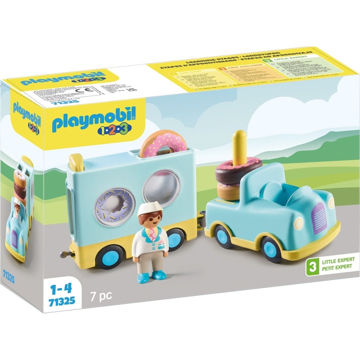 Playmobil 1.2.3 - Camion cu gogosi de stivuit si sortat
