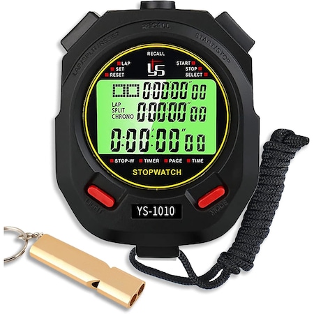 Cronometru cu fluier, Jormftte, 1/100 secunde, Negru